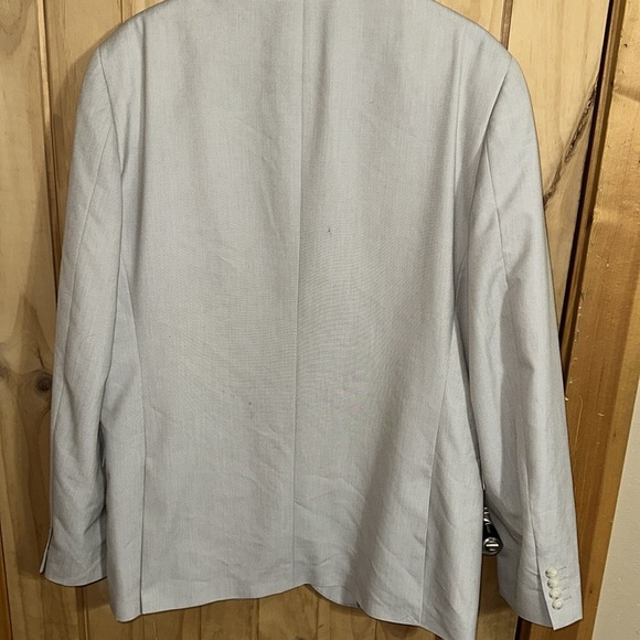 JF, J. Ferrar Slim Suit Jacket Men's Cream Blazer - Picture 4 of 7
